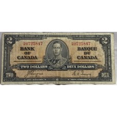 CANADA 1937 . TWO 2 DOLLARS BANKNOTE . COYNE/TOWERS